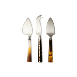 Cheese knives havana set