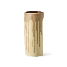 Vase long, melting brown