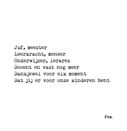 Juf meester