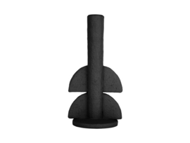 Candle Holder Half Bubbles - Black