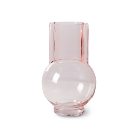 Vase glass, sundae pink