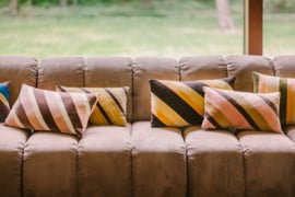Cushion striped velvet sunkissed (50 x 30 cm)