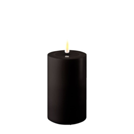 Real flame candle outdoor 7,5 x 12,5 black