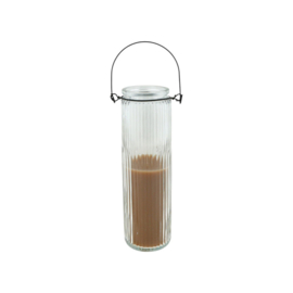 Kaars tube stripe bruin