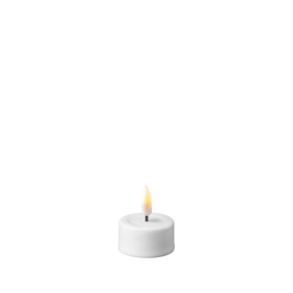 Real flame led candle white tealight 4 x 4,5 cm, 2 stuks