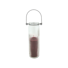 Kaars tube stripe bourgondisch rood