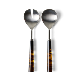 Salad cutlery, havana