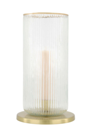 Kandelaar glas ribbel