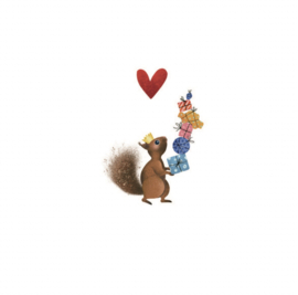 Eekhoorn met cadeautjes (075)
