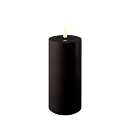 Real flame candle outdoor 7,5 x 15 black