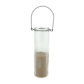 Kaars tube stripe greige