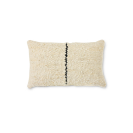 Cushion natural wool striped (50 x 30 cm)
