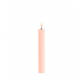 Real flame dinner candles light pink 2,2  x 15 cm