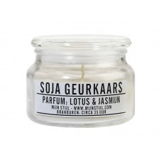 Geurkaars soja glas Lotus & jasmijn