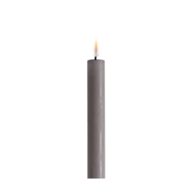 Real flame dinner candles grey 2,0 x 15 cm
