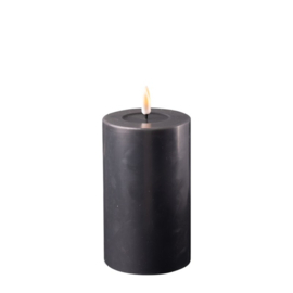 Real flame led candle black 7,5 x 12,5 cm