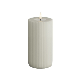 Sand Solid Stripe Candle 8* 15