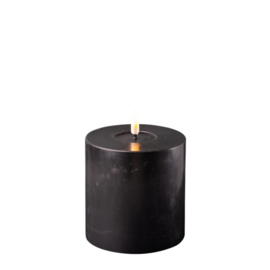 Real flame led candle black 10 x 10 cm