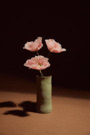 Vase long, mud brown