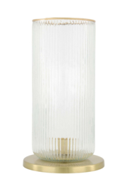 Kandelaar glas ribbel