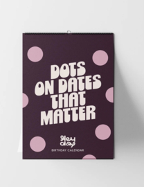 Verjaardagskalender polka dot
