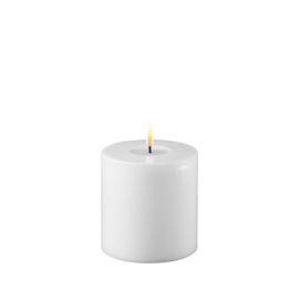 Real flame led candle white 10 x 10 cm