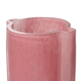 Vase glass, flamingo pink