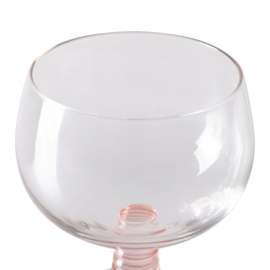 Swirl wine glass low nude 