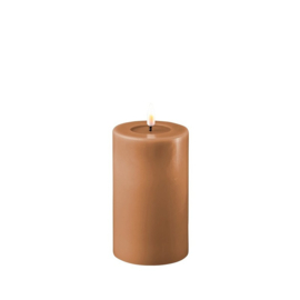 Real flame led candle caramel 7,5 x 12,5 cm