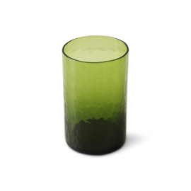 Tube glass olive high