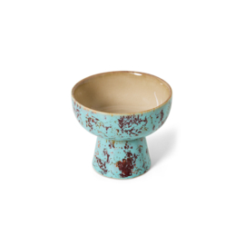 Tapas bowl on base S patina