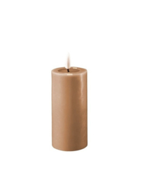 Real flame led candle caramel 5,0 x 10 cm