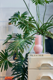 Vase glass, flamingo pink