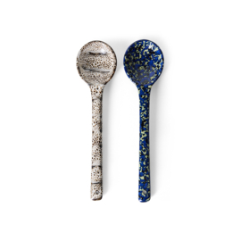 Serving spoons, blue