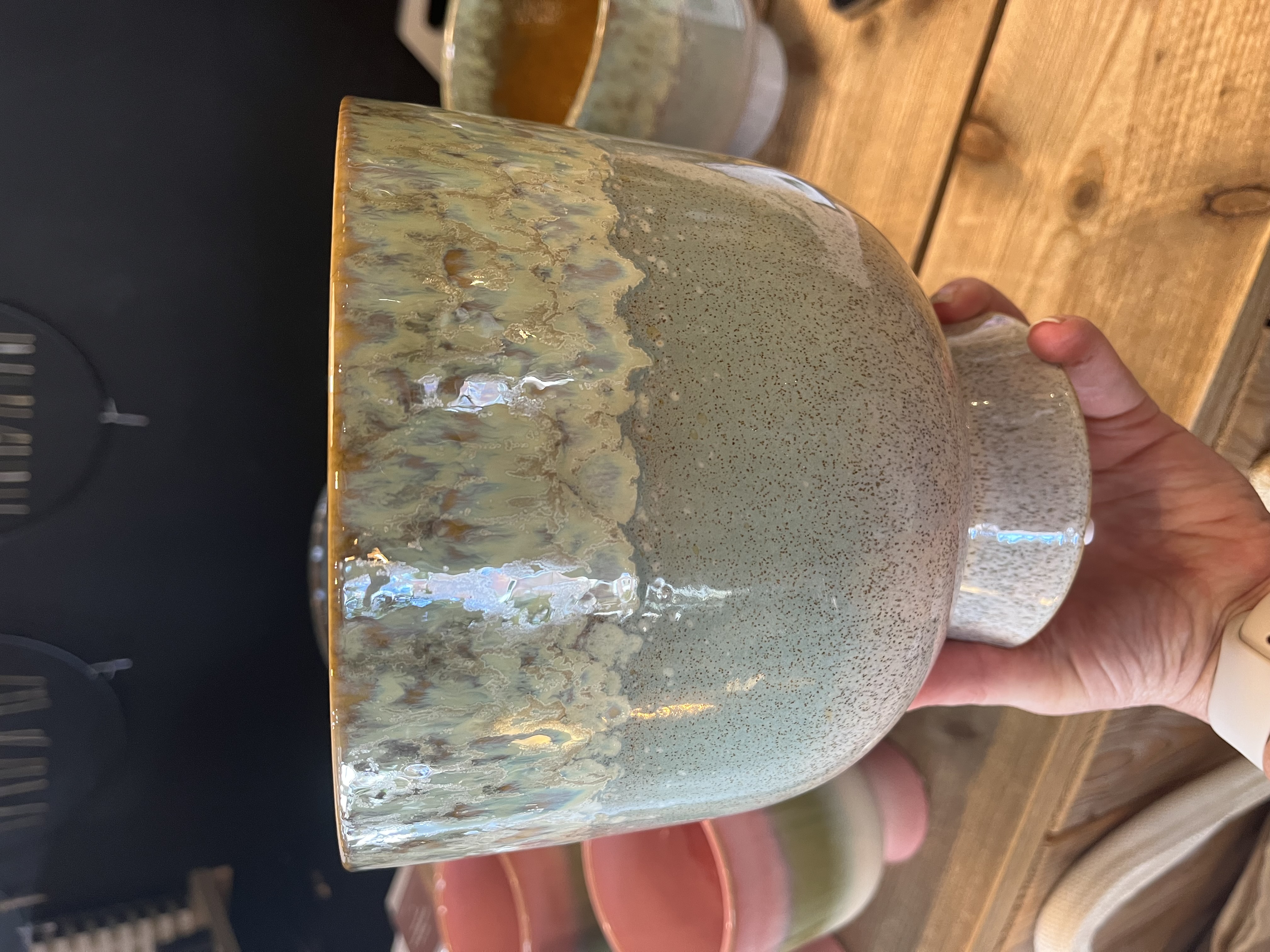 Flower pot retro lagoon