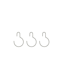 Ronde hangers, Wire, Donker grijs