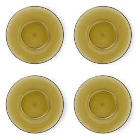 Glass saucer mud 