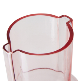 Vase glass, sundae pink