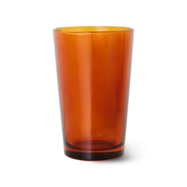 Glass tea mug amber brown