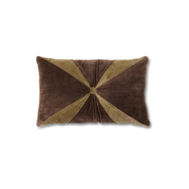 Cushion velvet brown