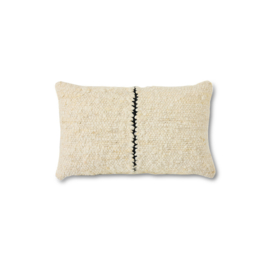 Cushion natural wool striped (50 x 30 cm)