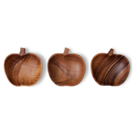 Acacia apple bowl M