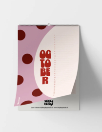 Verjaardagskalender polka dot