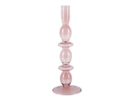 Kaarsenhouder bubble faded pink L