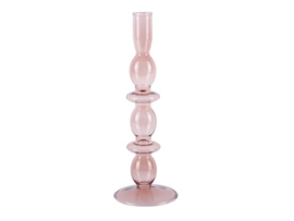 Kaarsenhouder bubble faded pink L