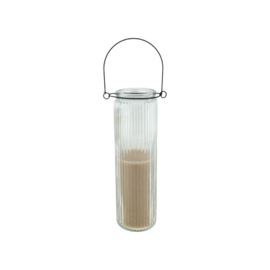 Kaars tube stripe beige