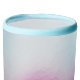 Glass tealight holder, sky