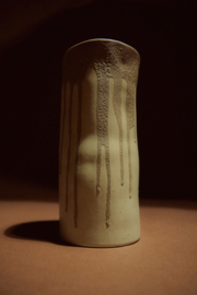 Vase long, melting brown