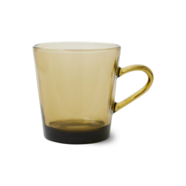 Glass coffee cup mud