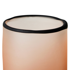 Glass tealight holder, blush